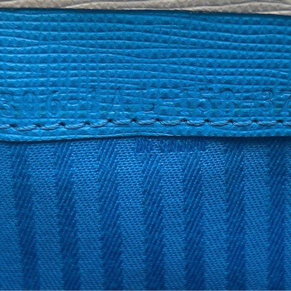 Fendi long leather wallet continental blue and beige - Picture 5 of 10